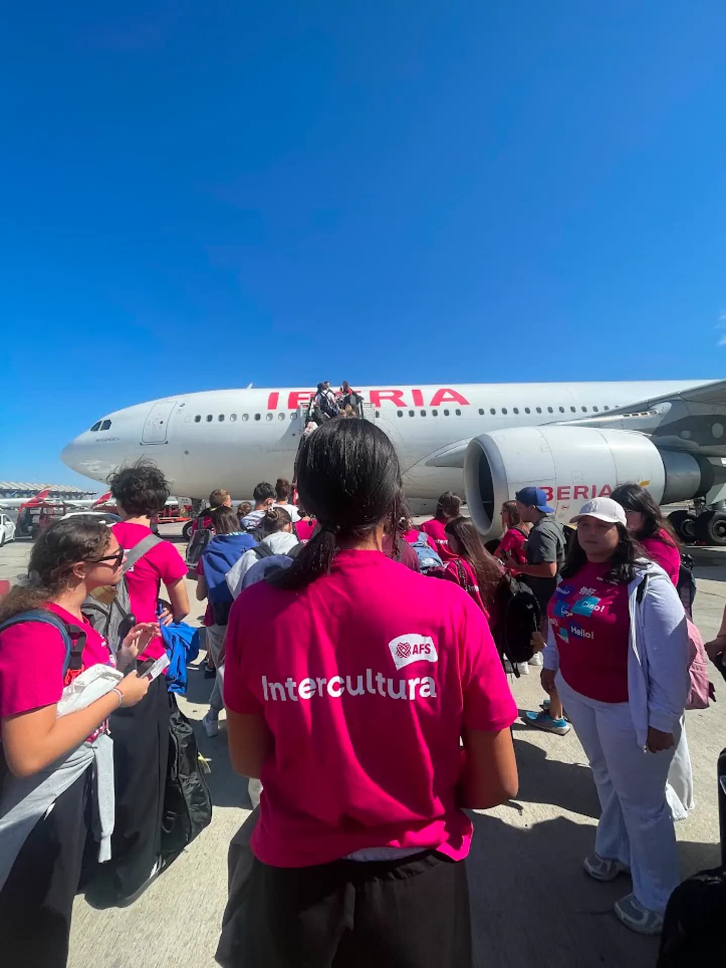 Maglietta Spalle Studentessa Aereo Gruppo Verticale