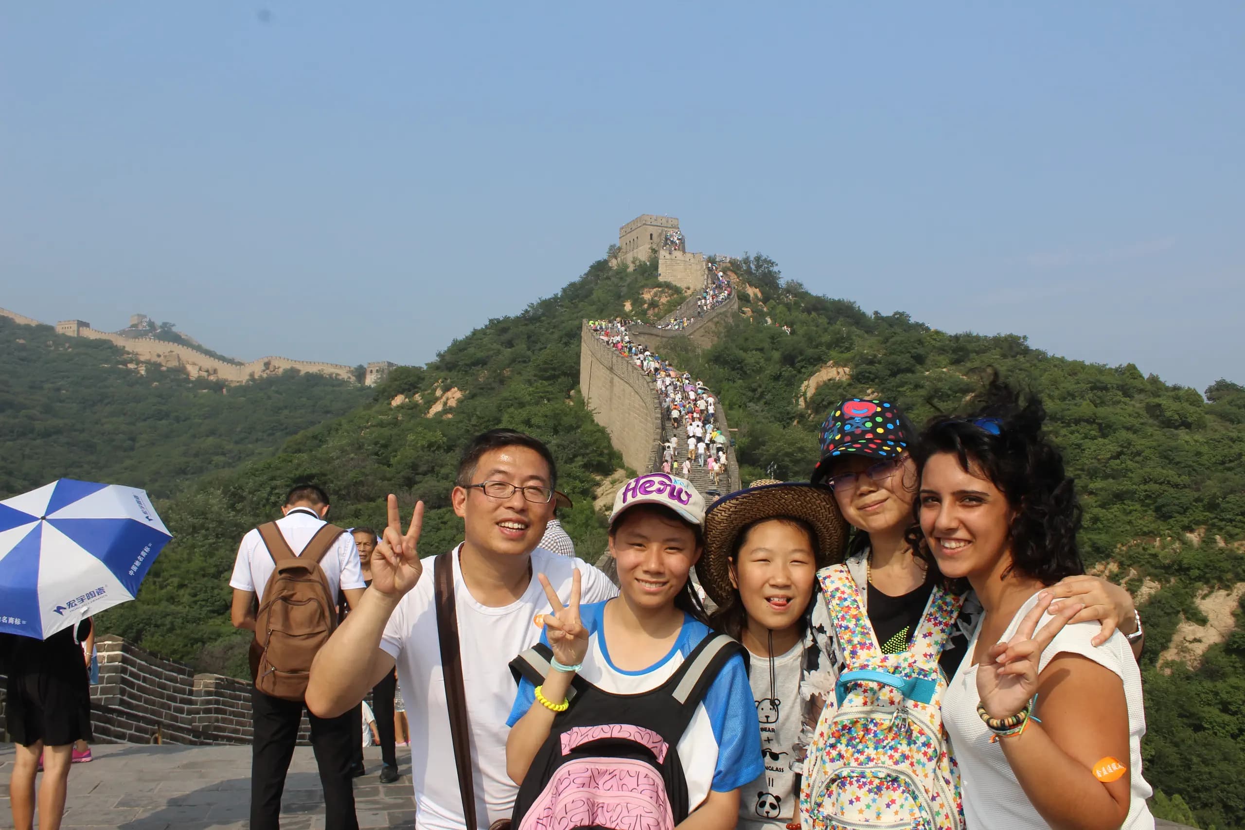 Fabiola Cazzulino Cina Studentessa Famiglia Ospitante Monumento Pag Paese Orizzontale